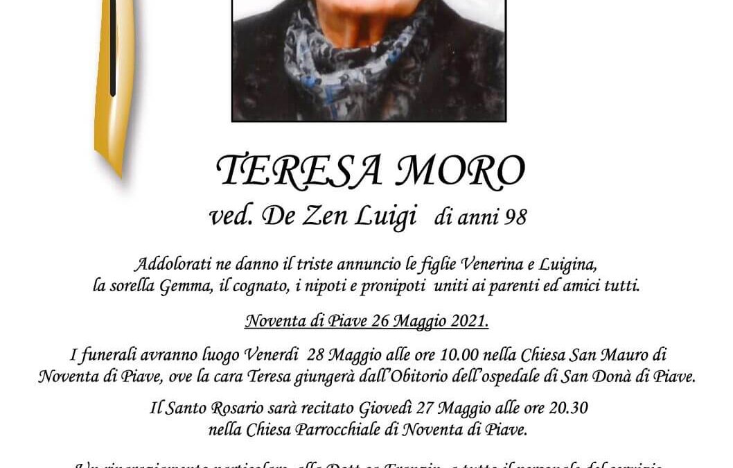 Teresa Moro   ved. De Zen Luigi