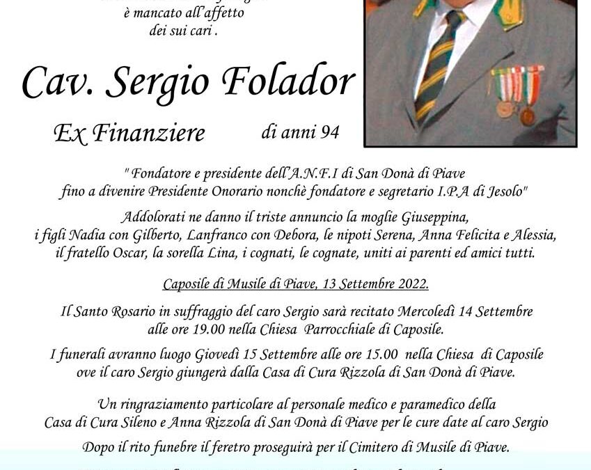 Cav. Sergio Folador