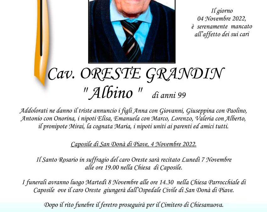 Cav. Oreste “Albino” Grandin