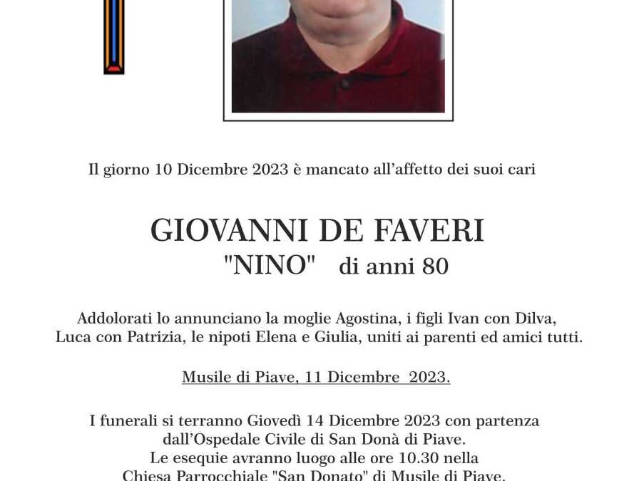 Giovanni “Nino” De Faveri